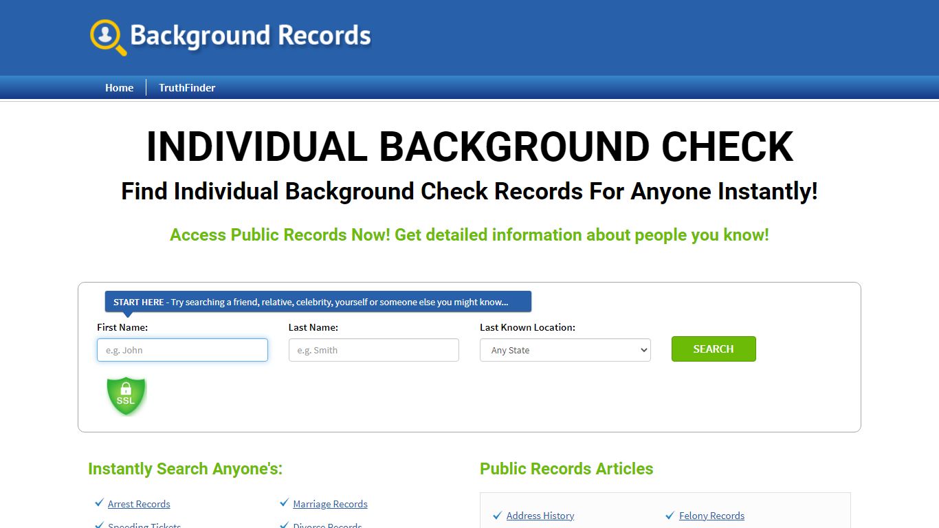 Find Individual Background Check For Anyone